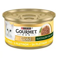 GOURMET Gold Succulent Delights, Pui, conservă hrană umedă pisici, (în sos), 85g - 1