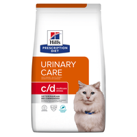 HILL'S Prescription Diet c/d Multicare Stress, Pește oceanic, dietă veterinară pisici, hrană uscată, sistem urinar, sistem nervos & calmante, 1.5kg - 1
