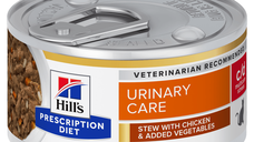 HILL'S Prescription Diet c/d Multicare Stress, Pui cu Legume, dietă veterinară pisici, conservă hrană umedă, sistem urinar, (în sos), 82g