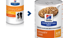 HILLS Prescription Diet c/d Pui pentru Câini, Conservă Umidă 370g - Dietă Veterinară pentru Sănătatea Sistemului Urinar