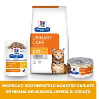 HILL'S Prescription Diet c/d Urinary Care, Pui, dietă veterinară pisici, plic hrană umedă, sistem urinar, (în sos), bax, 85g x 12buc - 5
