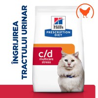 HILL'S Prescription Diet c/d Urinary Multicare Stress, Pui, dietă veterinară pisici, hrană uscată, afecțiuni urinare HILL'S Prescription Diet c/d Urinary Care Multicare Stress, Pui, dietă veterinară pisici, hrană uscată, sistem urinar, sistem nervos & ca - 4