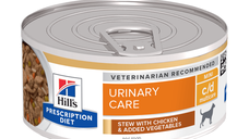 HILL'S Prescription Diet c/d + Weight Care, Pui cu Legume, dietă veterinară câini, conservă hrană umedă, sistem urinar și controlul greutății, 156g