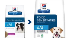 HILL'S Prescription Diet d/d Food Sensitivities, Rață cu Orez, dietă veterinară câini, hrană uscată, sensibilități digestive HILL'S Prescription Diet d/d Food Sensitivities, Rață cu Orez, dietă veterinară câini, hrană uscată, piele & blana, sistem digest