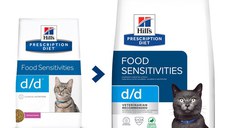 HILL'S Prescription Diet d/d, Rață cu Mazăre, dietă veterinară pisici, hrană uscată, sensibilități digestive HILL'S Prescription Diet d/d, Rață cu Mazăre, dietă veterinară pisici, hrană uscată, piele & blana, sistem digestiv, 3kg