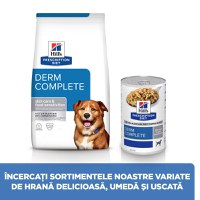 HILL'S Prescription Diet Derm Complete, dietă veterinară câini, hrană uscată, afecțiuni dermatologice HILL'S Prescription Diet Derm Complete, dietă veterinară câini, hrană uscată,piele & blana, 12kg - 20