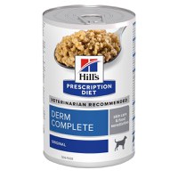 HILL'S Prescription Diet Derm Complete, XS-XL, Ou, dietă veterinară, conservă hrană umedă câini, piele & blană, (pate), 370g - 1