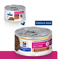 HILL'S Prescription Diet Gastrointestinal Biome, Pui cu Legume, dietă veterinară pisici, conservă hrană umedă, sistem digestiv, 82g - 1