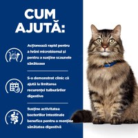 HILL'S Prescription Diet Gastrointestinal Biome, Pui cu Legume, dietă veterinară pisici, conservă hrană umedă, sistem digestiv, 82g - 2
