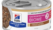 HILL'S Prescription Diet Gastrointestinal Biome Stress, Pui, dietă veterinară, conservă hrană umedă pisici, sistem digestiv, (în sos), 82g