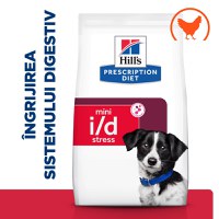 HILL'S Prescription Diet i/d Digestive Care Stress Mini, Pui, dietă veterinară câini, hrană uscată, sensibilități digestive HILL'S Prescription Diet i/d Digestive Care Stress Mini, Pui, dietă veterinară câini, hrană uscată, sistem digestiv, 3kg - 4