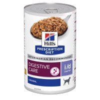 HILL'S Prescription Diet i/d Low Fat, XS-XL, Pui, dietă veterinară, conservă hrană umedă câini, sistem digestiv, obezitate, (pate), 360g - 1