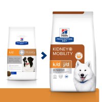 HILL'S Prescription Diet k/d+j/d Kidney Care + Mobility, dietă veterinară câini, hrană uscată, afecțiuni renale și articulare HILL'S Prescription Diet k/d+j/d Kidney Care + Mobility, dietă veterinară câini, hrană uscată, sistem renal, sistem articular, 1 - 3