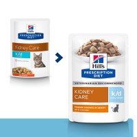 HILL'S Prescription Diet k/d Kidney Care Early Stage, Pui, dietă veterinară pisici, plic hrană umedă, sistem renal, 85g x 12buc - 1