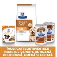 HILL'S Prescription Diet k/d Kidney Care, Pui cu Legume, dietă veterinară câini, conservă hrană umedă, afecțiuni renale HILL'S Prescription Diet k/d Kidney Care, Pui cu Legume, dietă veterinară câini, conservă hrană umedă, sistem renal, (în sos), 354g - 7