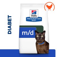 HILL'S Prescription Diet m/d Diabetes Care, Pui, dietă veterinară pisici, hrană uscată, afecțiuni metabolice (diabet) HILL'S Prescription Diet m/d Diabetes Care, Pui, dietă veterinară pisici, hrană uscată, metabolism (diabet), 3kg - 6