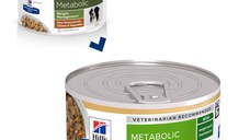 HILL'S Prescription Diet Metabolic, Pui cu Legume, dietă veterinară câini, conservă hrană umedă, afecțiuni metabolice (obezitate) HILL'S Prescription Diet Metabolic Mini, Pui cu Legume, dietă veterinară câini, conservă hrană umedă, metabolism (obezitate