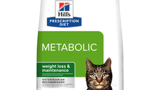 HILL'S Prescription Diet Metabolic, Ton, dietă veterinară, hrană uscată pisici, managementul greutății, 8kg