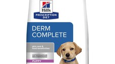 HILL'S Prescription Diet Puppy Derm Complete, XS-XL, Ou, dietă veterinară, hrană uscată câini junior, piele & blană, 1.5kg