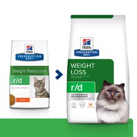 HILL'S Prescription Diet r/d Wheight Loss, Pui, dietă veterinară pisici, hrană uscată, scădere în greutate HILL'S Prescription Diet r/d Wheight Loss, Pui, dietă veterinară pisici, hrană uscată, metabolism (obezitate si diabet), 3kg - 5