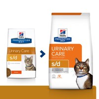 HILL'S Prescription Diet s/d Urinary Care, Pui, dietă veterinară pisici, hrană uscată, afecțiuni urinare HILL'S Prescription Diet s/d Urinary Care, Pui, dietă veterinară pisici, hrană uscată, sistem urinar, 3kg - 6