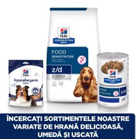 HILL'S Prescription Diet z/d Food Sensitivities, dietă veterinară câini, hrană uscată, afecțiuni dermatologice și digestive HILL'S Prescription Diet z/d Food Sensitivities, dietă veterinară câini, hrană uscată, piele & blana, sistem digestiv, 10kg - 11