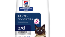 HILL'S Prescription Diet z/d Food Sensitivities, dietă veterinară pisici, hrană uscată, afecțiuni dermatologice și digestive HILL'S Prescription Diet z/d Food Sensitivities, dietă veterinară pisici, hrană uscată, piele & blana, sistem digestiv, 6kg