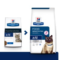 HILL'S Prescription Diet z/d Food Sensitivities, dietă veterinară pisici, hrană uscată, afecțiuni dermatologice și digestive HILL'S Prescription Diet z/d Food Sensitivities, dietă veterinară pisici, hrană uscată, piele & blana, sistem digestiv, 6kg - 10