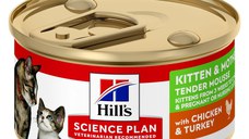 HILL'S Science Plan Kitten & Mother, Pui și Curcan, hrană umedă pisici junior, (mousse), 85g