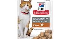 Hill's SP Feline Sterilised Adult Plic Curcan, 85 g