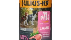 Hrana umeda pentru caini JULIUS-K9, pate cu miel, 400 g, marimi XS-XL