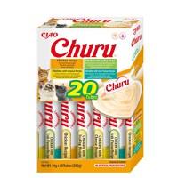 INABA Churu Chicken Varieties (Pui, Pui și Scoici| Brânză| Creveți), cutie, tub recompense fără cereale pisici, (topping), 280g - 4