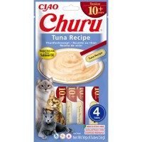 INABA Churu Creamy Senior, Ton, plic recompense fără cereale pisici senior, (piure), 56g - 2