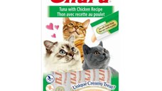 INABA Churu Creamy, Ton și Pui, plic recompense fără cereale pisici, (piure), 56g