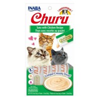 INABA Churu Creamy, Ton și Pui, plic recompense fără cereale pisici, (piure), 56g - 2