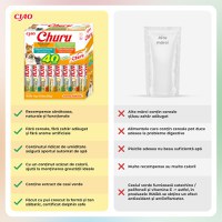 INABA Churu Creamy Varieties, Pui, cutie recompense fără cereale pisici, (piure), 560g - 7