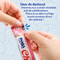 INABA Churu Creamy Varieties, Ton, cutie recompense fără cereale pisici, (piure), 560g - 5