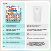 INABA Churu Creamy Varieties, Ton, cutie recompense fără cereale pisici, (piure), 560g - 7