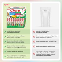 INABA Churu Creamy Varieties, Ton și Fructe de Mare, cutie recompense fără cereale pisici, (piure), 560g - 7