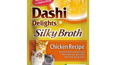INABA Churu Dashi Delights Silky Broth, Pui, plic hrană umedă fără cereale pisici, (topping), 40g