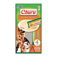 INABA Churu Dog, Pui, recompense lichide monoproteice fără cereale câini, topping cremos, 14g x 4 - 2