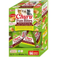 INABA Churu Fun Bites, Pui și dovleac, cutie recompense fără cereale pisici, 96g - 2
