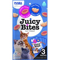 INABA Churu Juicy Bites, Ton și Pui, punguță recompense fără cereale pisici, semimoist, 33.9g - 1