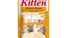 INABA Churu Kitten cu Pui, Recompensa Cremosa Fara Cereale pentru Pisici Junior, 56 g