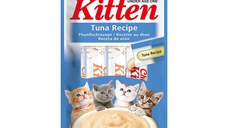 INABA Churu Kitten, Ton,, tub recompense fără cereale pisici junior, (piure) INABA Churu Kitten, Ton, plic, tub recompense fără cereale pisici junior, (piure), 56g