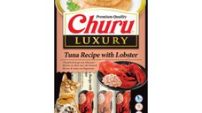 INABA Churu Luxury, Ton și Homar, plic recompense fără cereale pisici, (piure), 56g