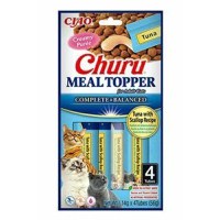 INABA Churu Meal Topper, Pui, plic, tub recompense fără cereale pisici, (piure), 56g - 2