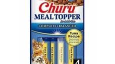 INABA Churu Meal Topper, Ton, plic, tub recompense fără cereale pisici, (piure), 56g