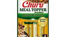 INABA Churu Meal Topper, XS-XL, Pui, plic, tub recompense fără cereale câini, (piure), 56g