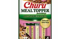 INABA Churu Meal Topper, XS-XL, Pui și Somon, plic, tub recompense fără cereale câini, (piure), 56g